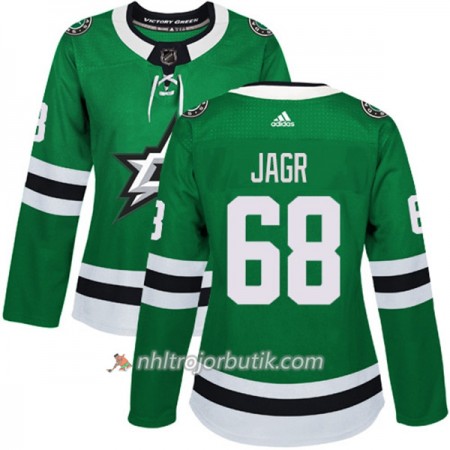 Dame Ishockey Dallas Stars Tröja Jaromir Jagr 68 Adidas 2017-2018 Kelly Grön Authentic